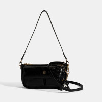 Kadın Siyah Yıldız / Kalp Charm Aksesuarlı Omuz Çantası