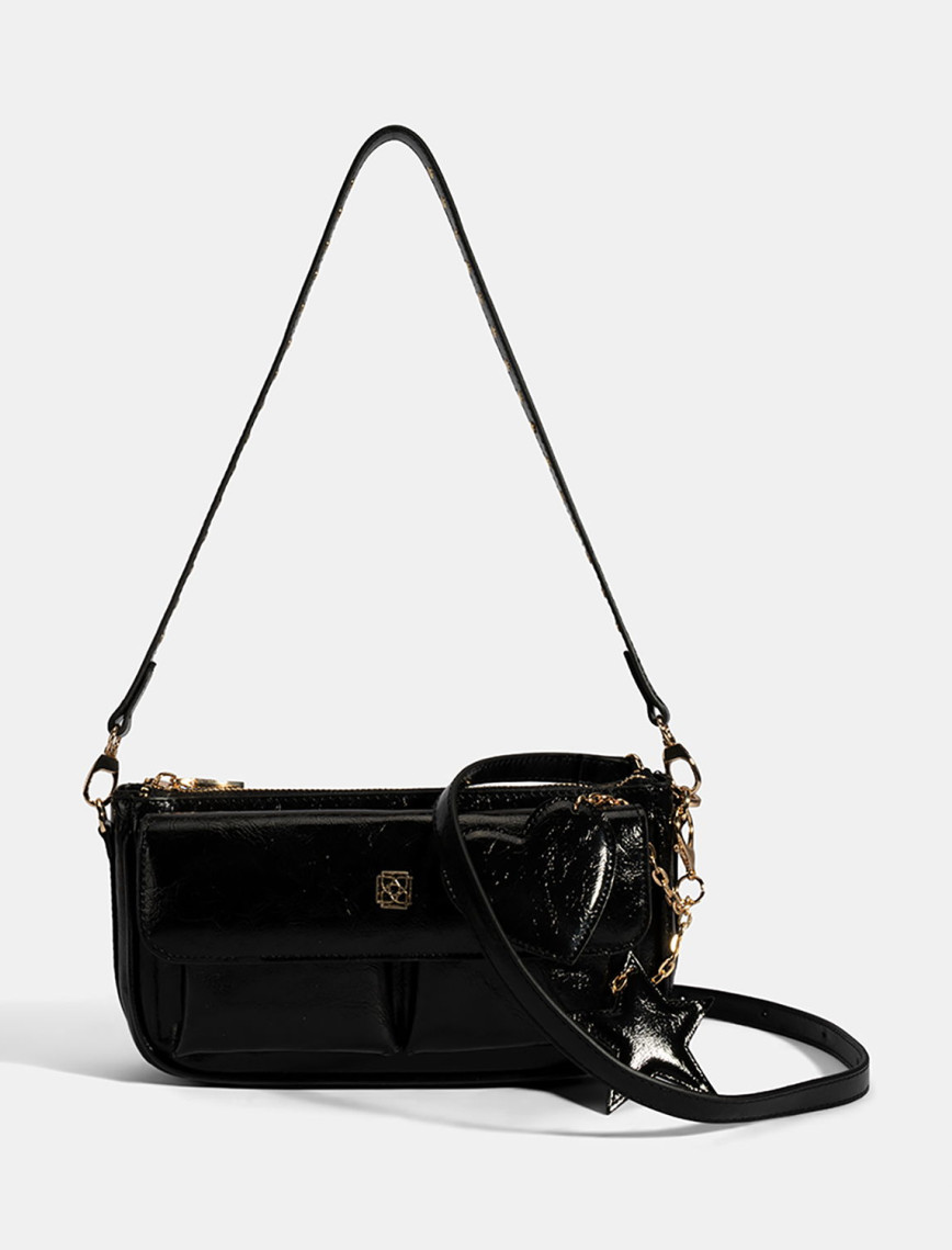 Kadın Taba Yıldız / Kalp Charm Aksesuarlı Omuz Çantası