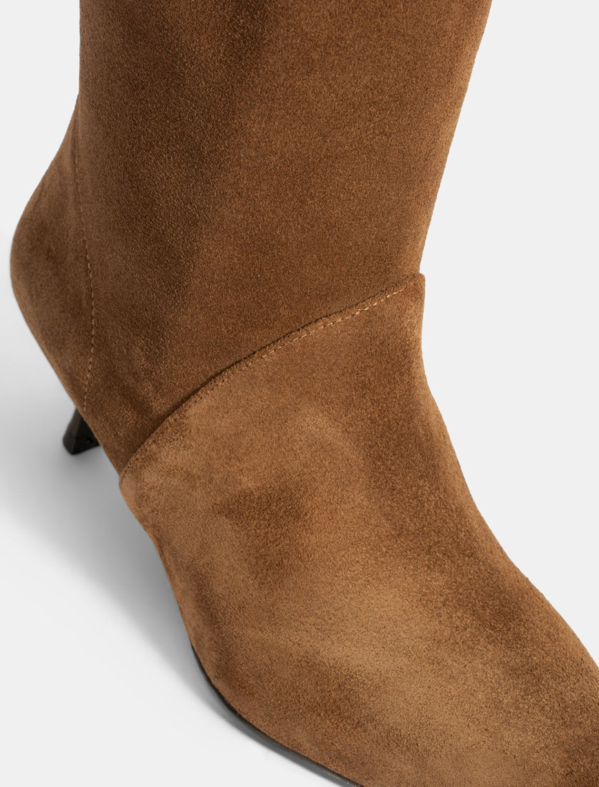 Kadın Taba Süet Deri Çizme Kadın Taba Süet Deri Çizme