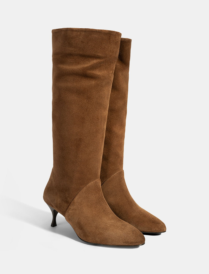 Kadın Siyah Süet Deri Çizme Kadın Siyah Süet Deri Çizme