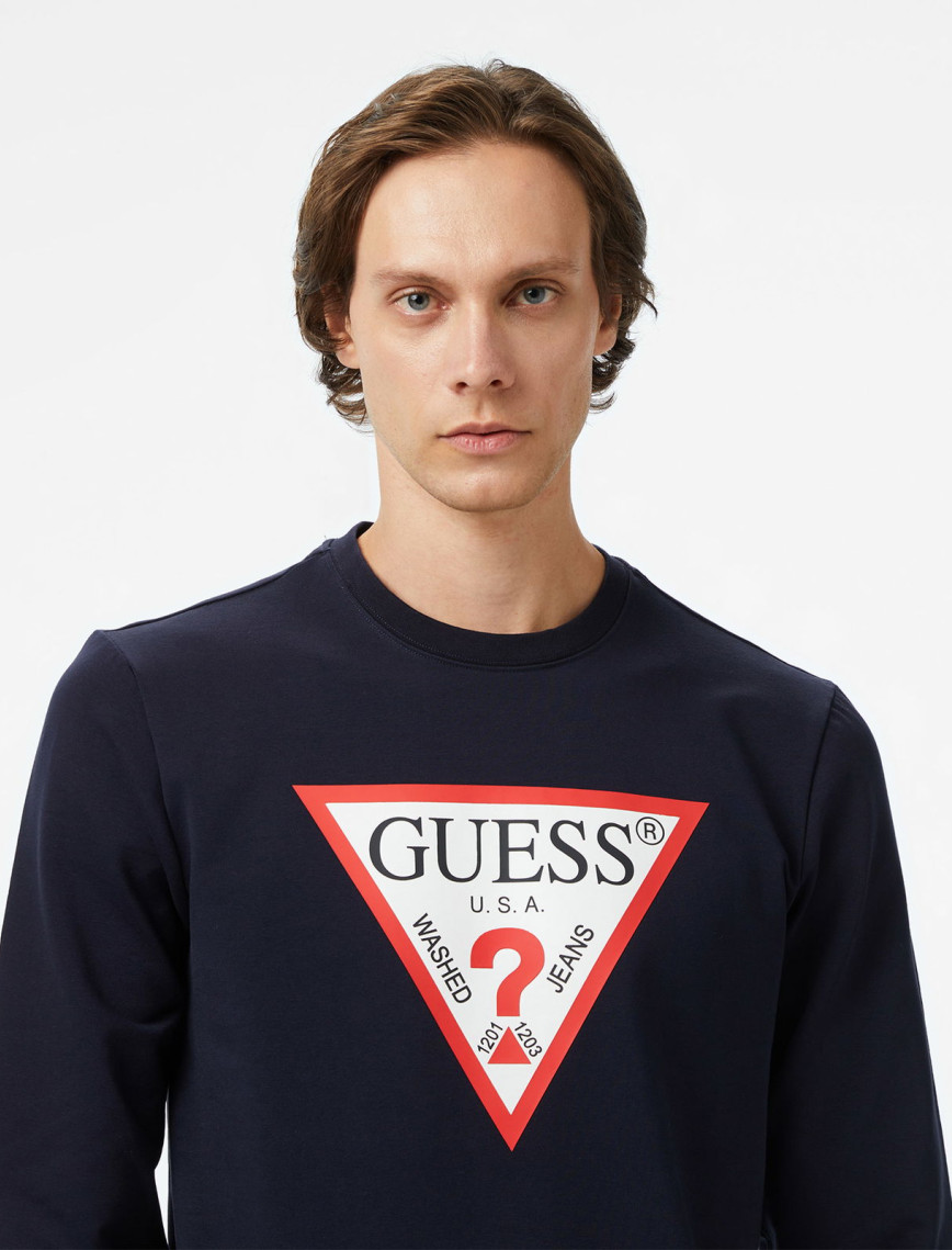Guess Erkek Lacivert Sweatshirt Guess Erkek Lacivert Sweatshirt