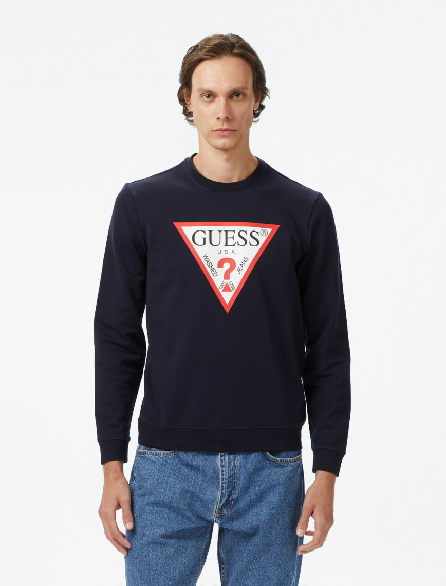 Guess Erkek Lacivert Sweatshirt Guess Erkek Lacivert Sweatshirt