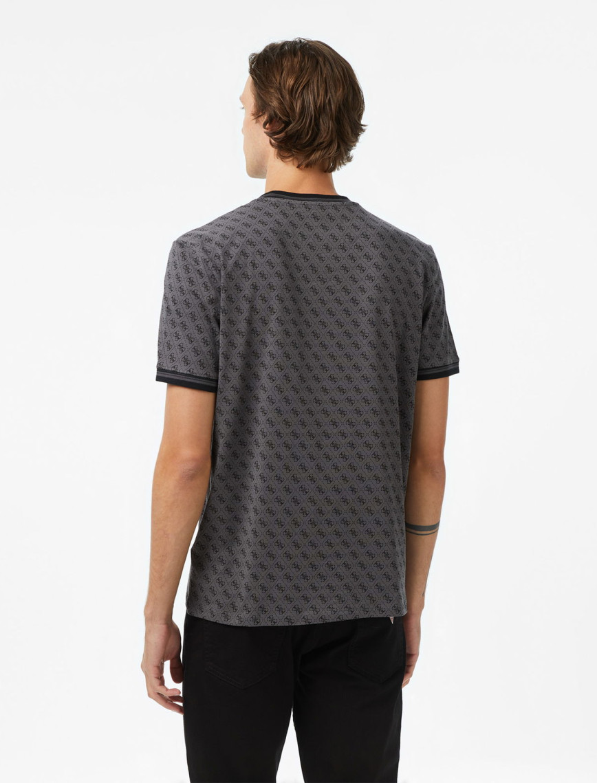 Guess Marshall Mid Organic Stretch Jersey 180 Erkek Siyah T-Shirt Guess Marshall Mid Organic Stretch Jersey 180 Erkek Siyah T-Shirt