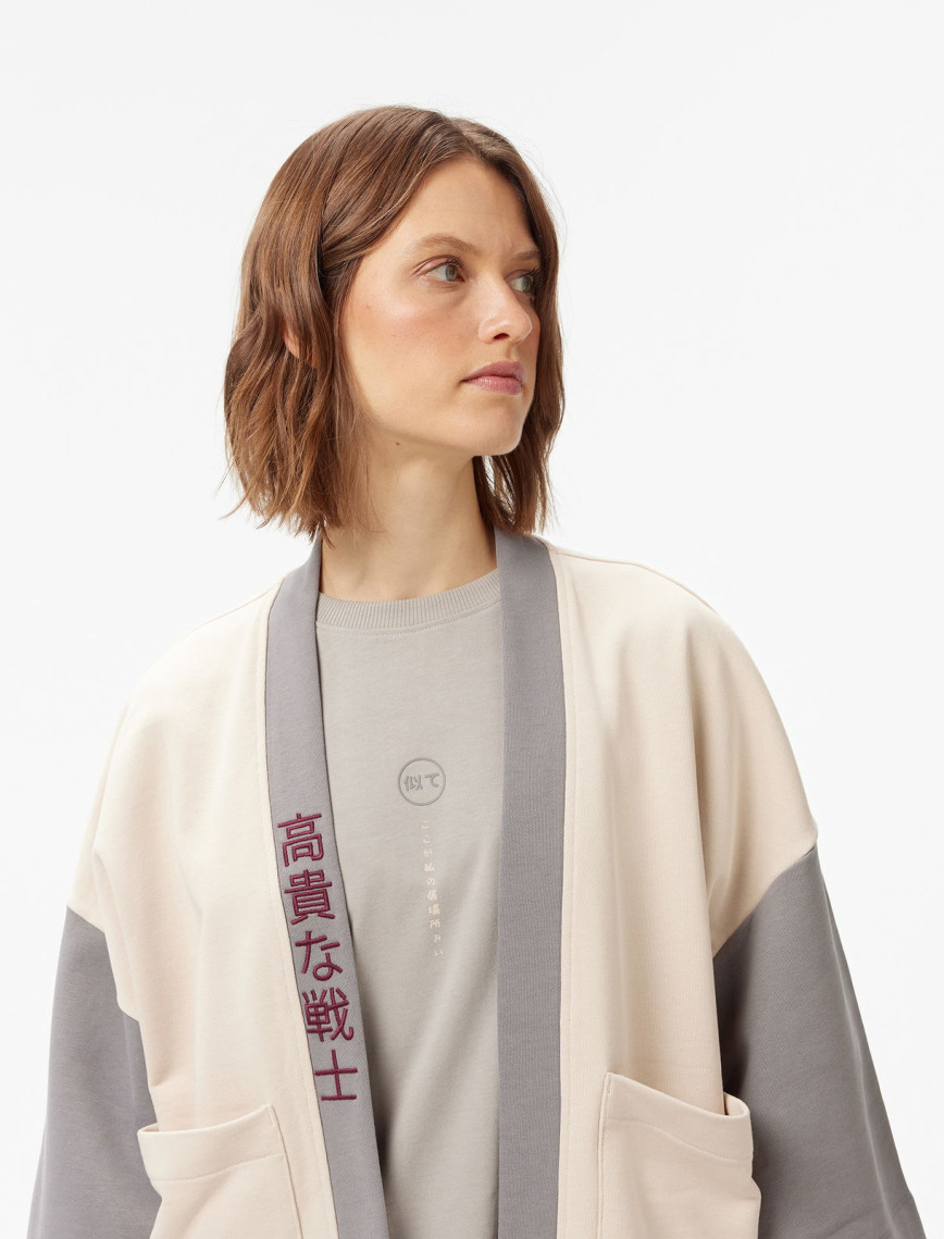 UNITED4 Kadın Bej Kimono