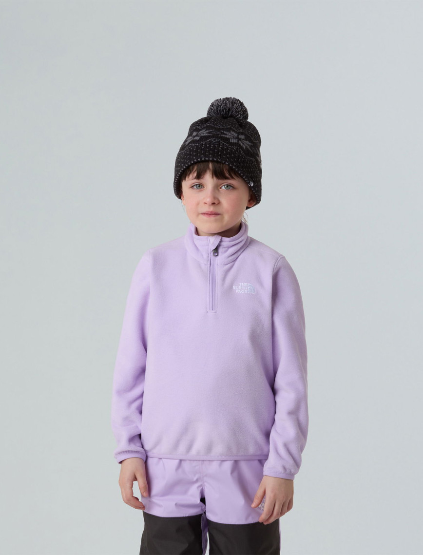 The North Face Teen Glacier 1/4 Zip Pullover Çocuk Mor Polar Ceket The North Face Teen Glacier 1/4 Zip Pullover Çocuk Mor Polar Ceket