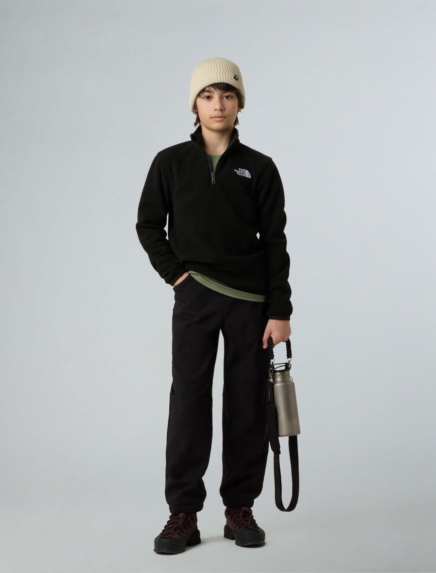 The North Face Teen Glacier 1/4 Zip Pullover Çocuk Siyah Polar Ceket The North Face Teen Glacier 1/4 Zip Pullover Çocuk Siyah Polar Ceket