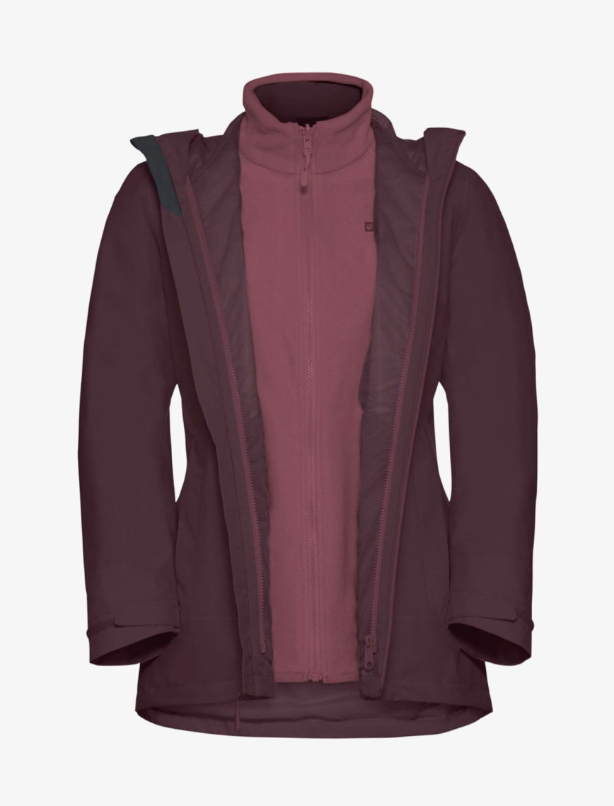 Jack Wolfskin Moonrise 3in1 Kadın Mor Ceket Jack Wolfskin Moonrise 3in1 Kadın Mor Ceket