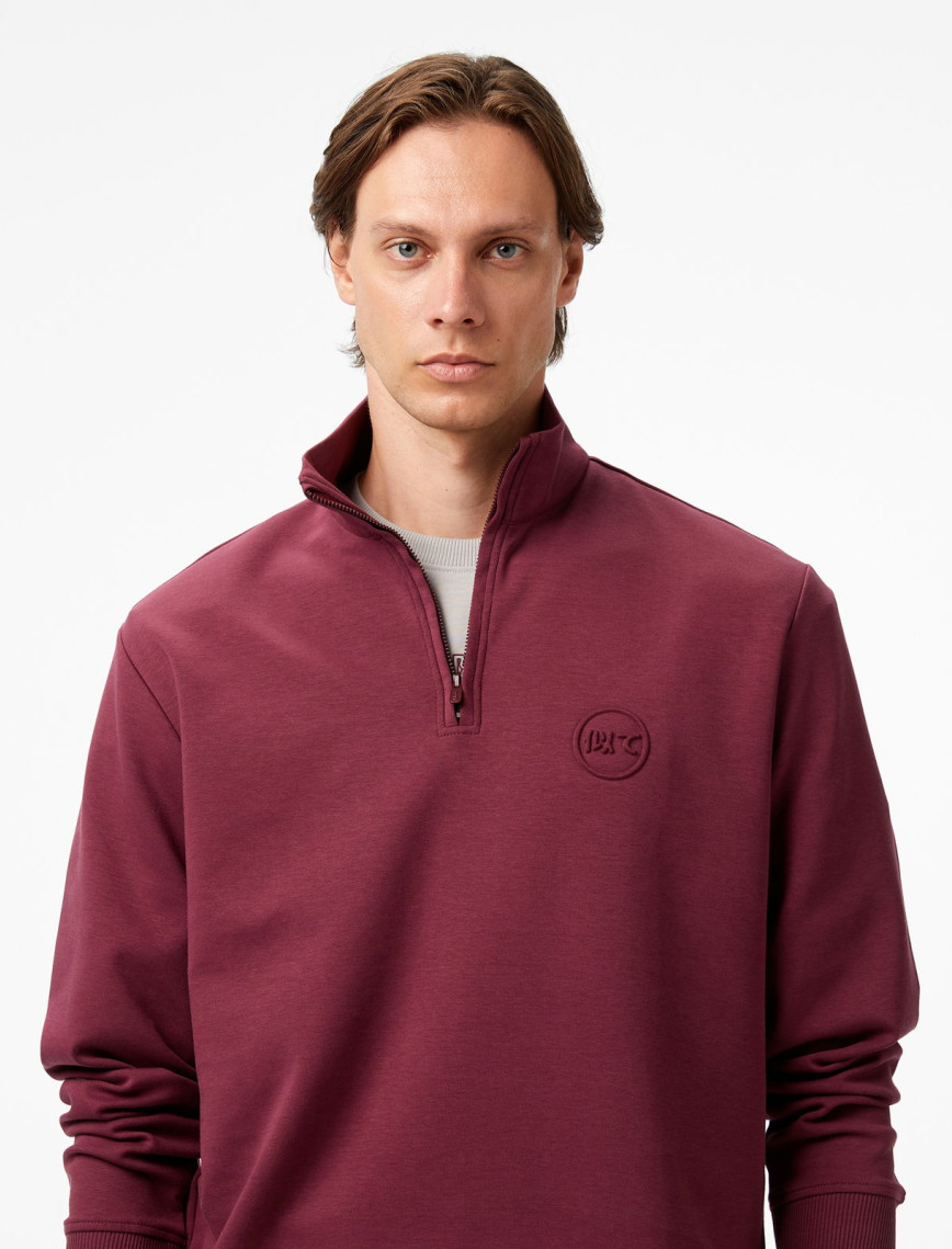 UNITED4 Classic Erkek Bordo Sweatshirt