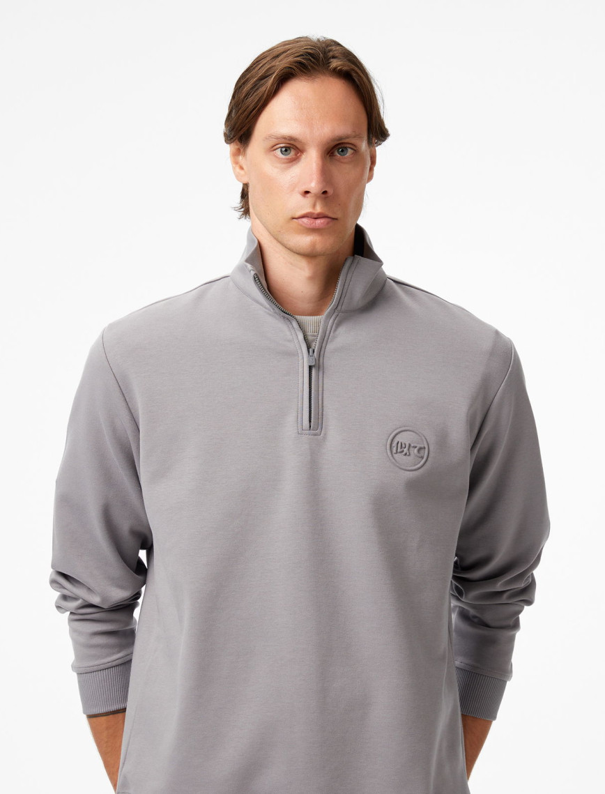 UNITED4 Classic Erkek Gri Sweatshirt