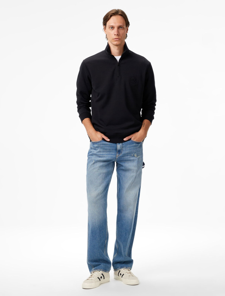 UNITED4 Classic Erkek Siyah Sweatshirt