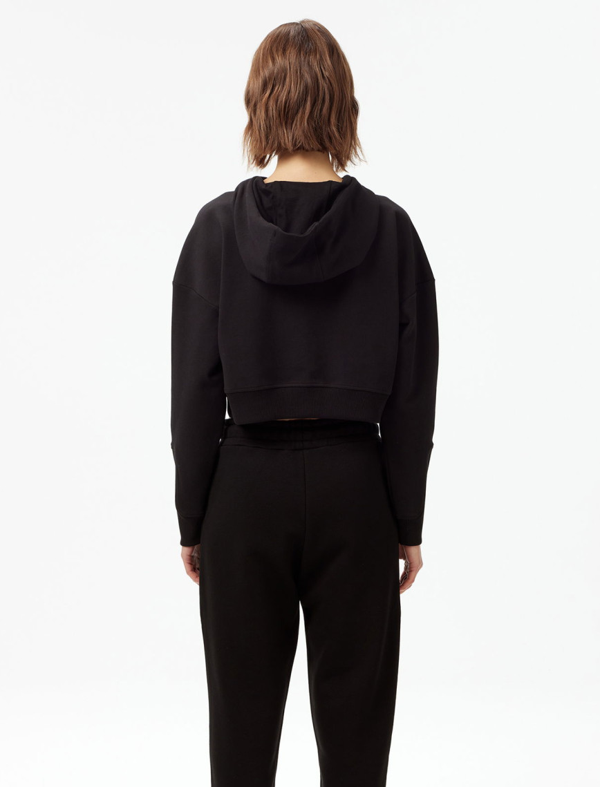 UNITED4 Classic Kadın Siyah Hoodie UNITED4 Classic Kadın Siyah Hoodie