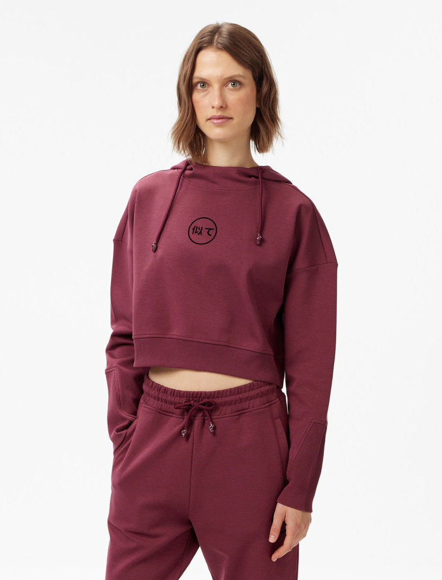 UNITED4 Classic Kadın Bordo Hoodie UNITED4 Classic Kadın Bordo Hoodie