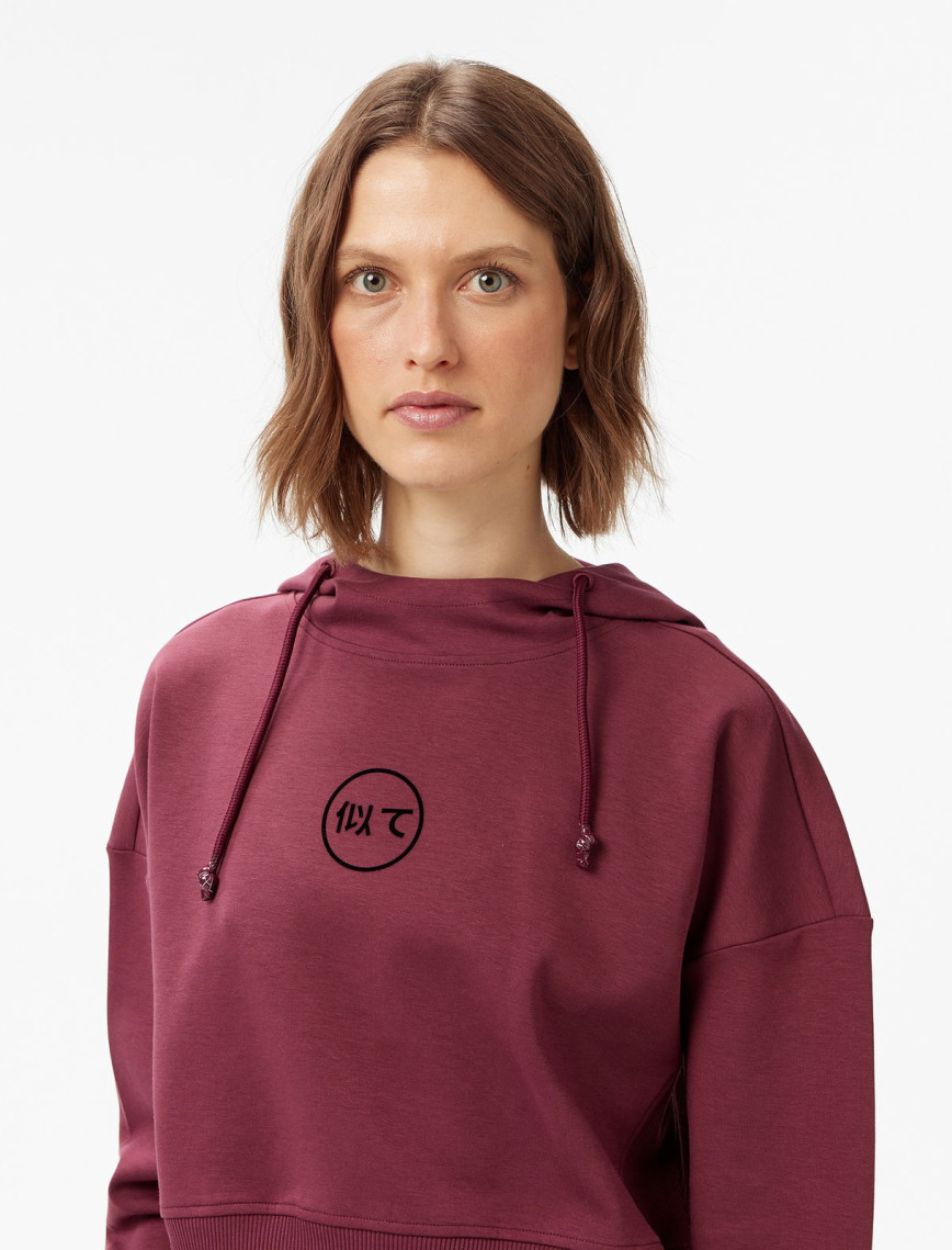 UNITED4 Classic Kadın Bordo Hoodie UNITED4 Classic Kadın Bordo Hoodie