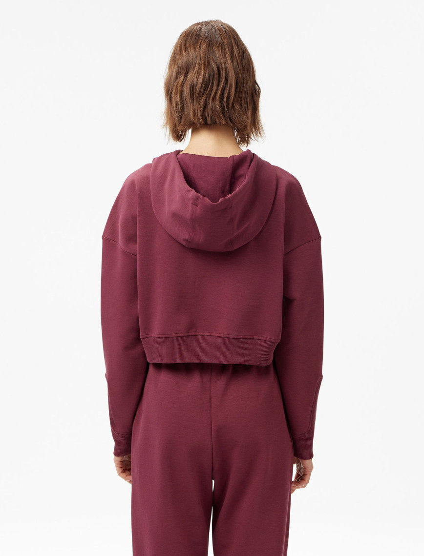 UNITED4 Classic Kadın Bordo Hoodie UNITED4 Classic Kadın Bordo Hoodie