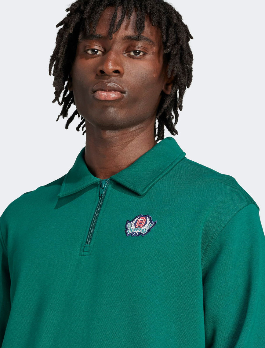 adidas Graphic Half Z Erkek Yeşil Sweatshirt adidas Graphic Half Z Erkek Yeşil Sweatshirt