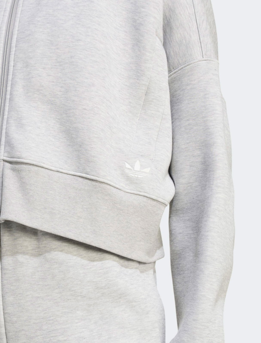 adidas 3 Stripes Zipup Kadın Gri Sweatshirt adidas 3 Stripes Zipup Kadın Gri Sweatshirt