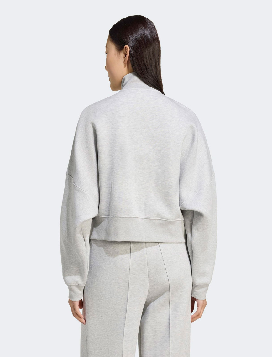 adidas 3 Stripes Zipup Kadın Gri Sweatshirt adidas 3 Stripes Zipup Kadın Gri Sweatshirt