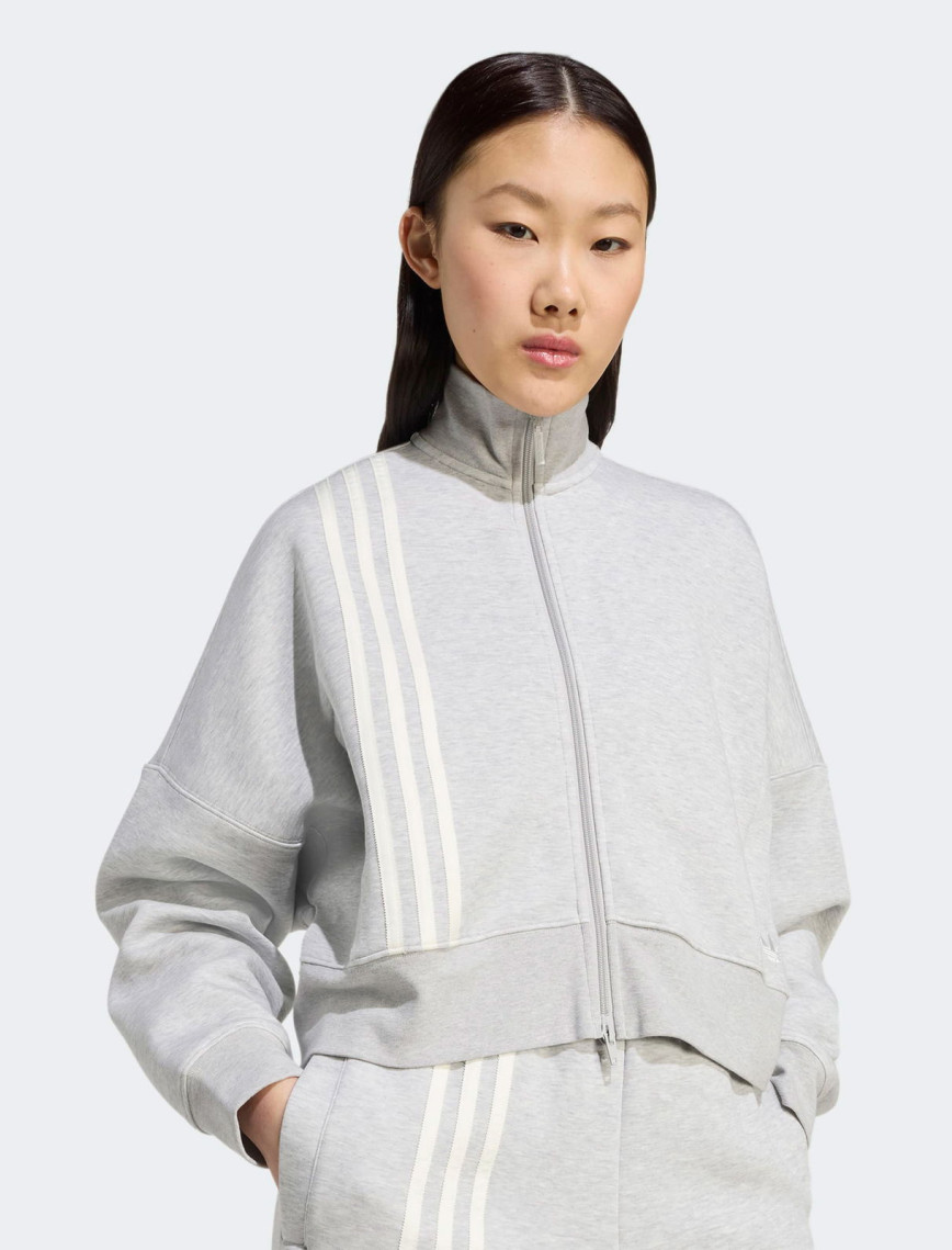 adidas 3 Stripes Zipup Kadın Gri Sweatshirt adidas 3 Stripes Zipup Kadın Gri Sweatshirt