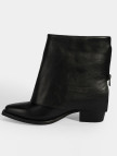 Kadın Siyah Katlama Detaylı Topuklu Deri Bot Kadın Siyah Katlama Detaylı Topuklu Deri Bot