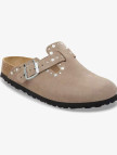 Birkenstock Boston Rivets Suede Kadın Gri Terlik Birkenstock Boston Rivets Suede Kadın Gri Terlik