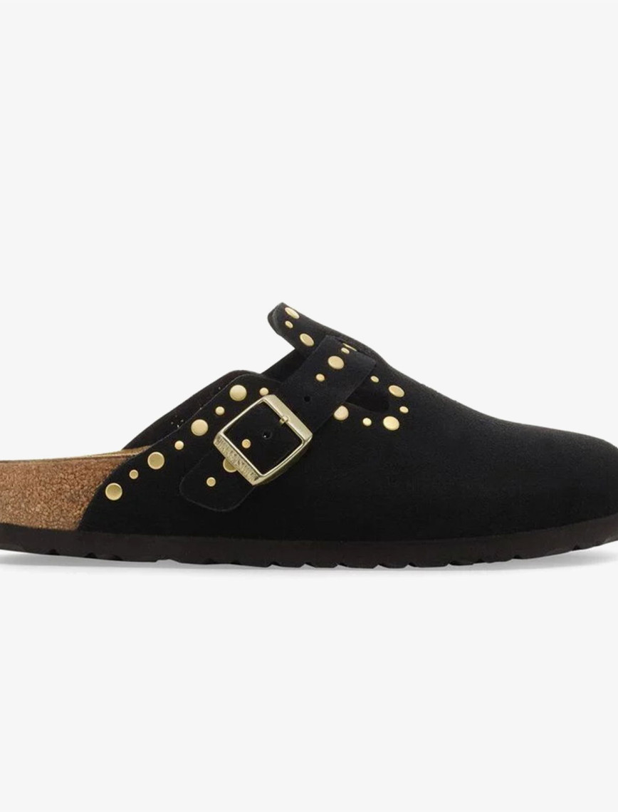 Birkenstock Boston Rivets Border Kadın Siyah Terlik Birkenstock Boston Rivets Border Kadın Siyah Terlik