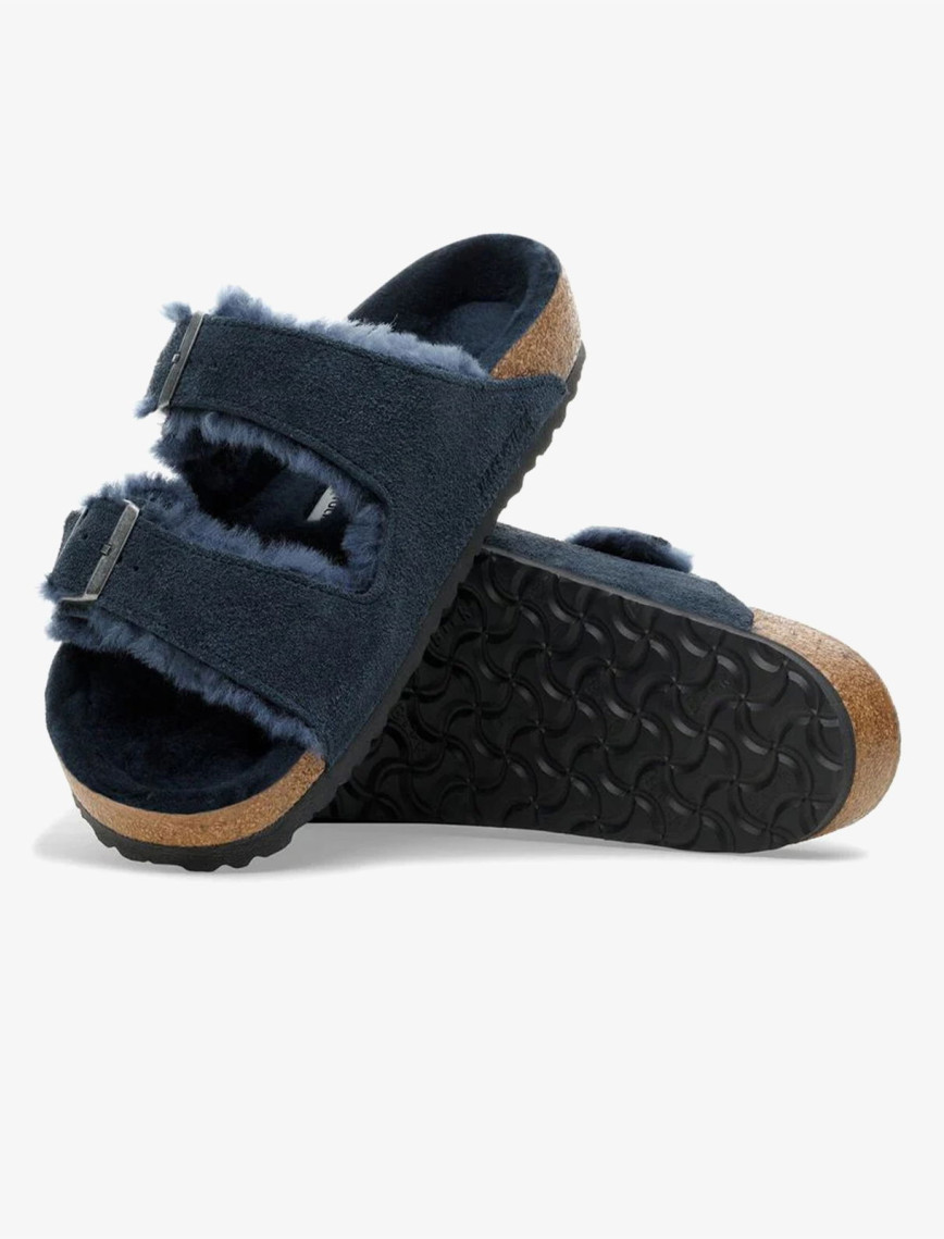 Birkenstock Arizona VL Shearling Kadın Lacivert Terlik Birkenstock Arizona VL Shearling Kadın Lacivert Terlik