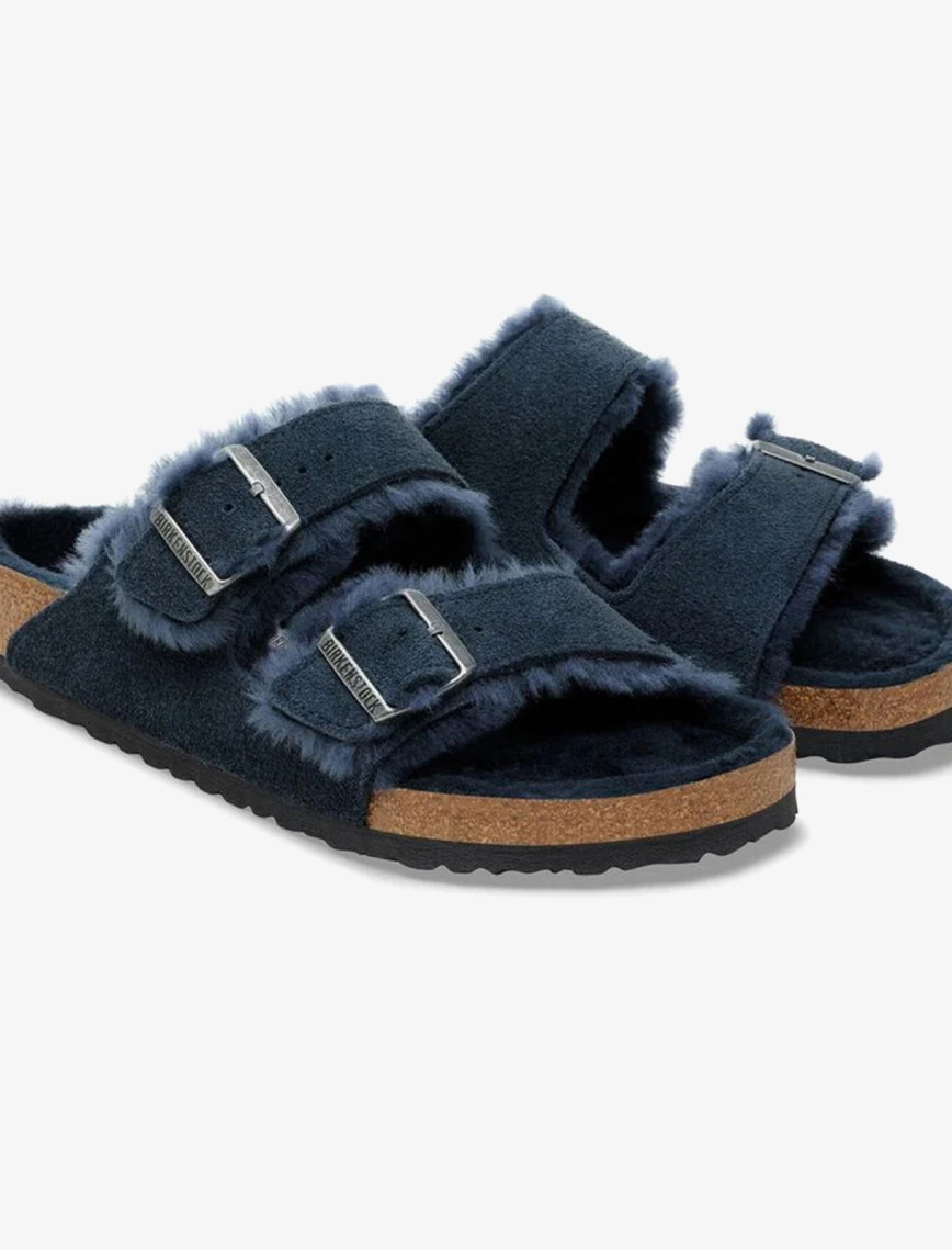 Birkenstock Arizona VL Shearling Kadın Lacivert Terlik Birkenstock Arizona VL Shearling Kadın Lacivert Terlik