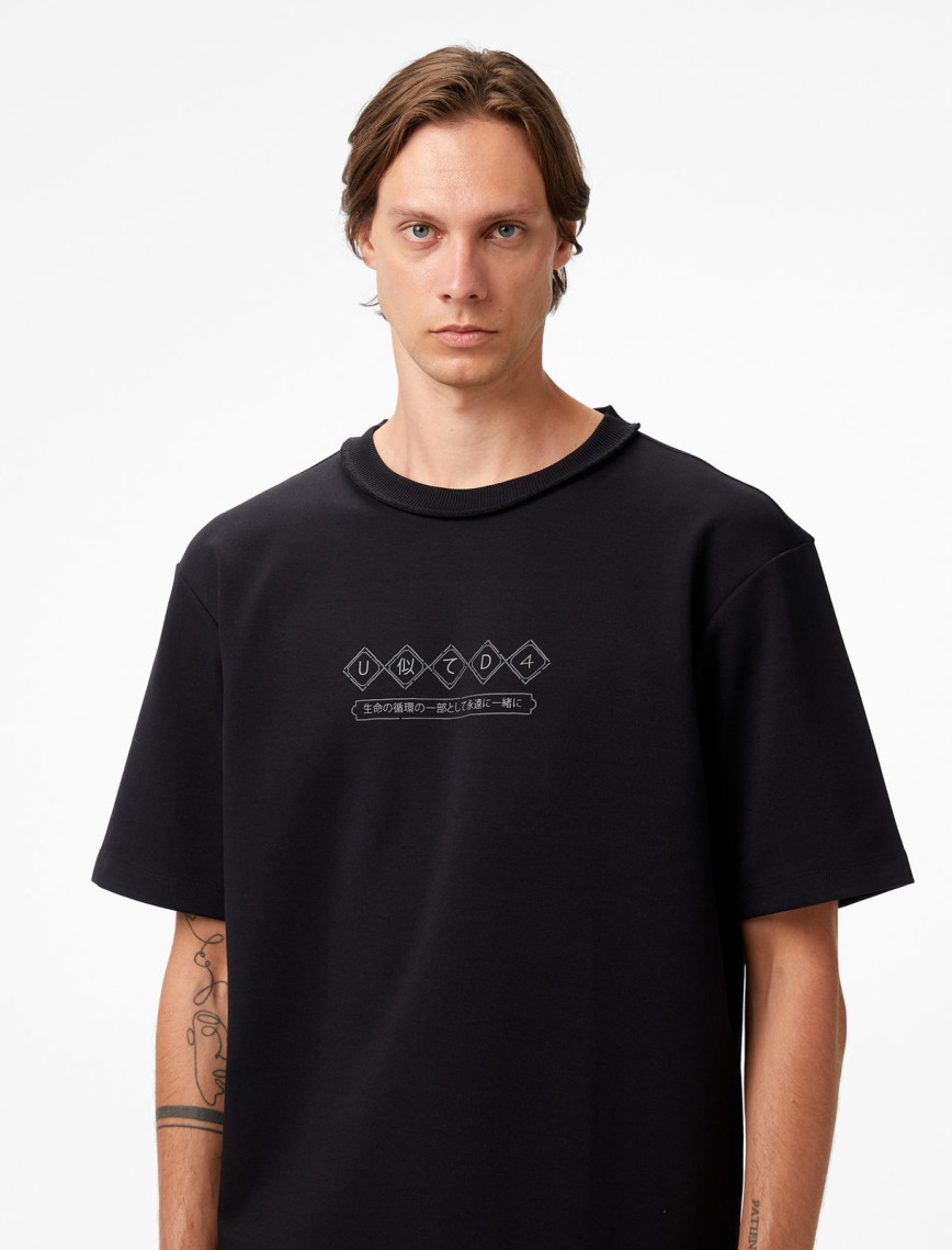 UNITED4 Classic Erkek Siyah T-Shirt UNITED4 Classic Erkek Siyah T-Shirt