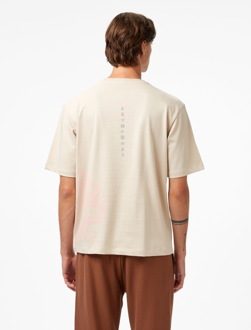 UNITED4 Erkek Krem T-Shirt UNITED4 Erkek Krem T-Shirt