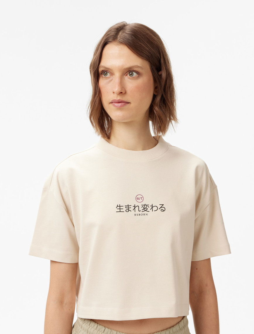 UNITED4 Classic Kadın Gri T-Shirt UNITED4 Classic Kadın Gri T-Shirt