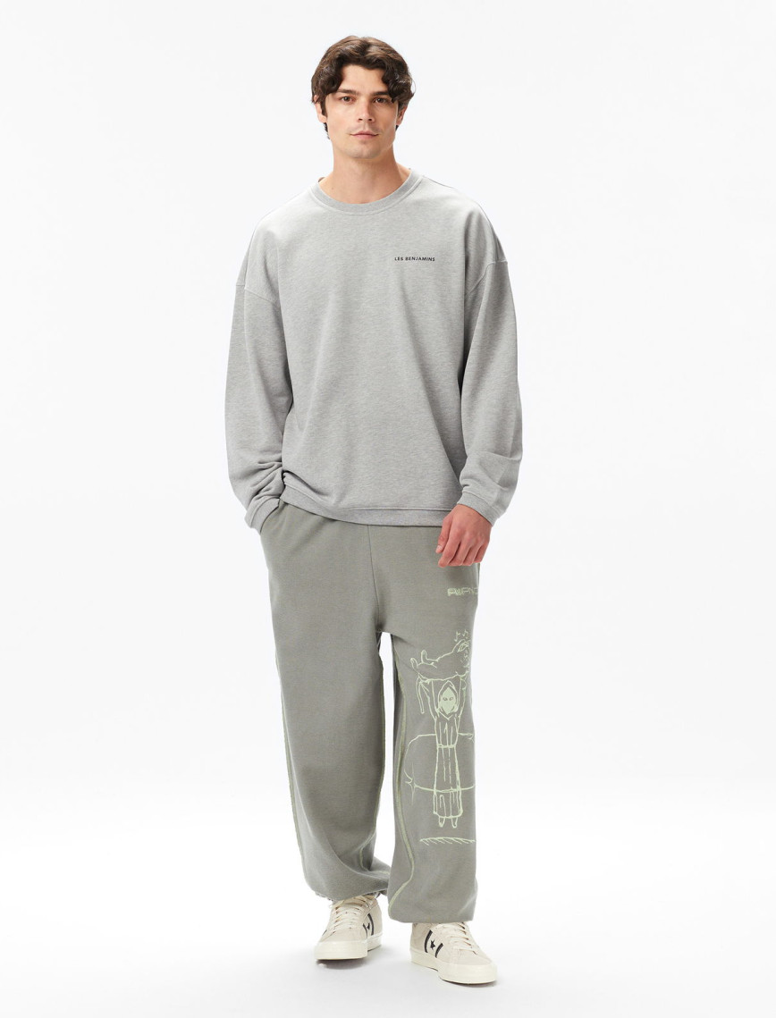 Les Benjamins Erkek Gri Sweatshirt Les Benjamins Erkek Gri Sweatshirt