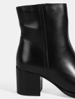 Kadın Siyah Kalın Topuklu Deri Bot Kadın Siyah Kalın Topuklu Deri Bot