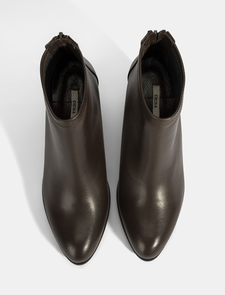 Kadın Kahve Kalın Topuklu Deri Bot Kadın Kahve Kalın Topuklu Deri Bot