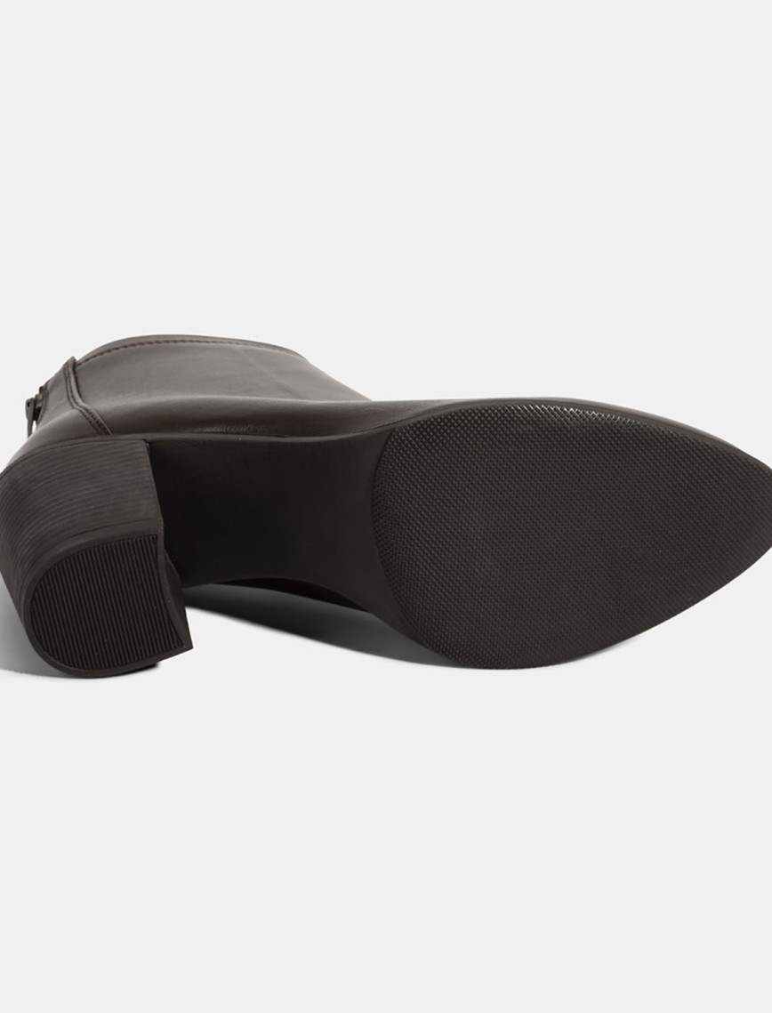 Kadın Kahve Kalın Topuklu Deri Bot Kadın Kahve Kalın Topuklu Deri Bot