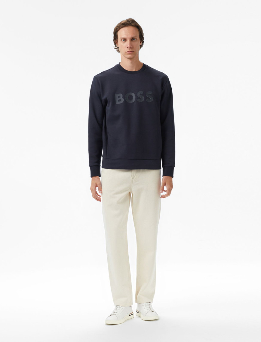 Boss Salbo Erkek Mavi Sweatshirt Boss Salbo Erkek Mavi Sweatshirt