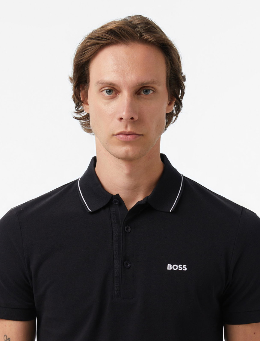 Boss Paule 4 Erkek Siyah Polo Boss Paule 4 Erkek Siyah Polo