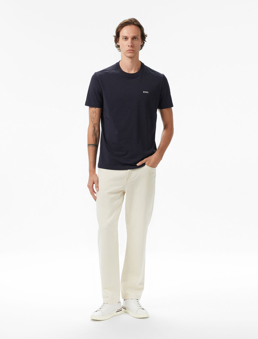 Boss Tee Erkek Mavi T-Shirt Boss Tee Erkek Mavi T-Shirt