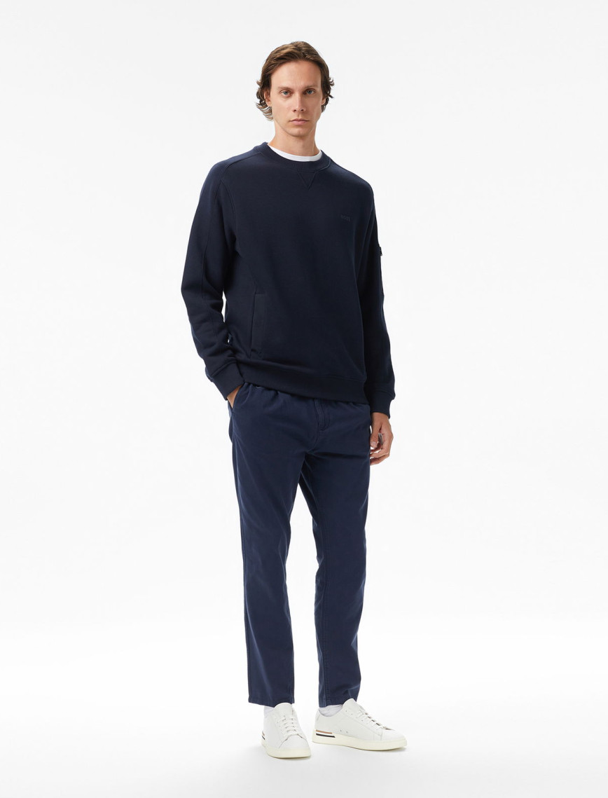 Boss Erkek Koyu Mavi Sweatshirt Boss Erkek Koyu Mavi Sweatshirt