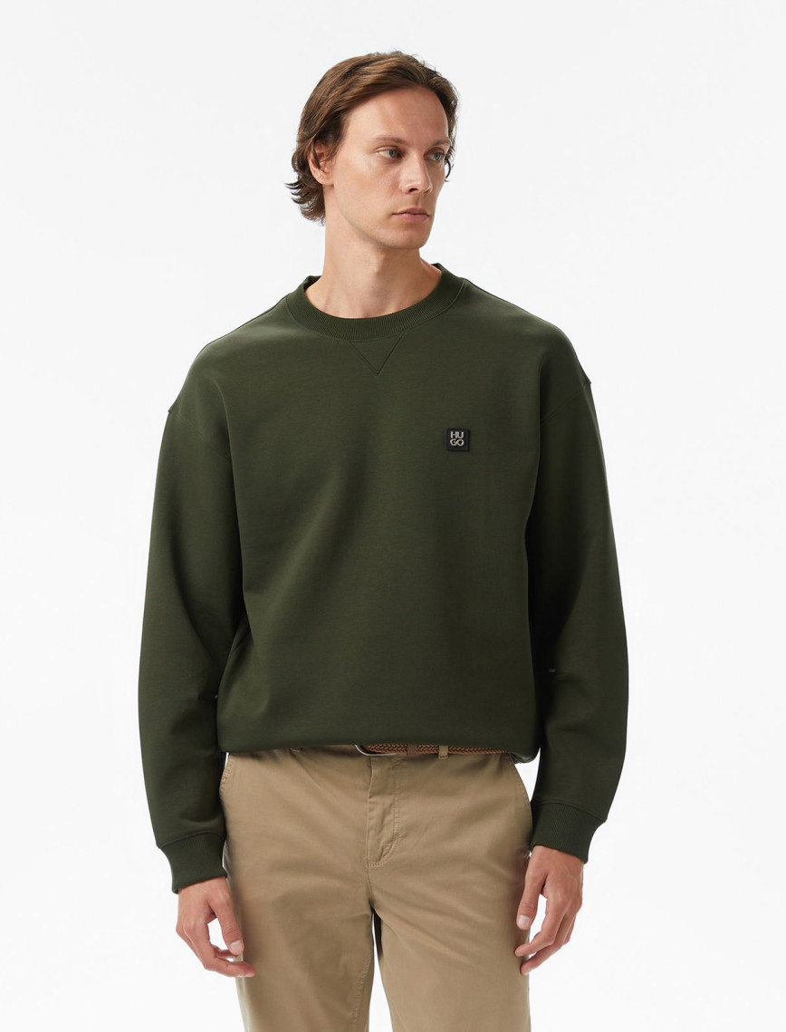 Hugo Dargencrew Erkek Koyu Yeşil Sweatshirt Hugo Dargencrew Erkek Koyu Yeşil Sweatshirt