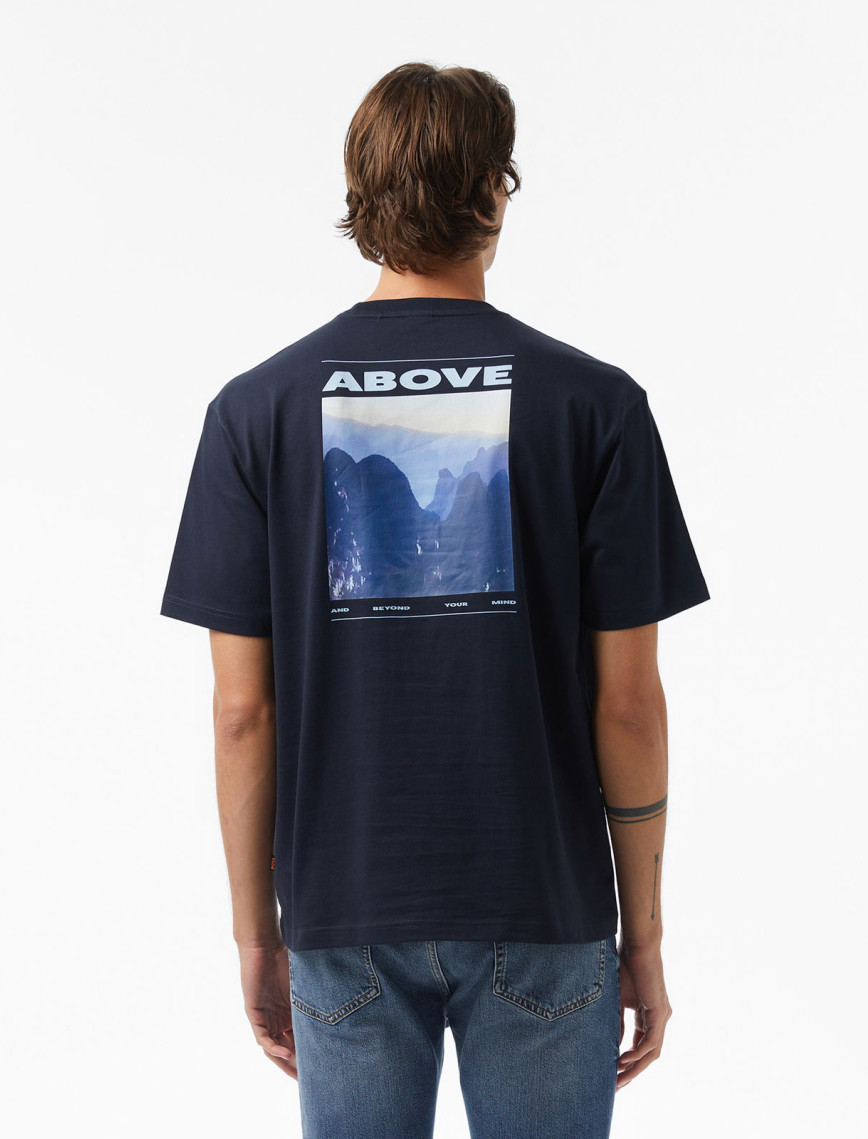 Boss Erkek Koyu Mavi T-Shirt Boss Erkek Koyu Mavi T-Shirt