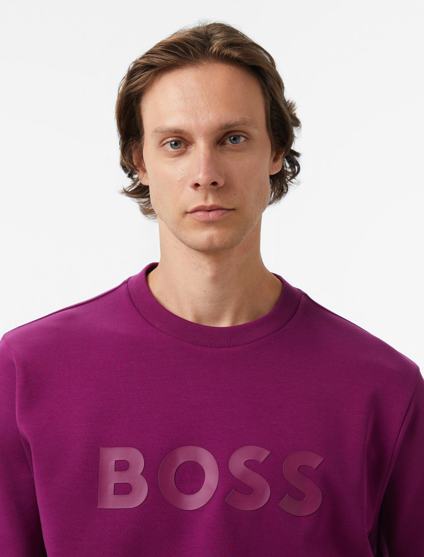Boss Salbo Erkek Mor Sweatshirt Boss Salbo Erkek Mor Sweatshirt