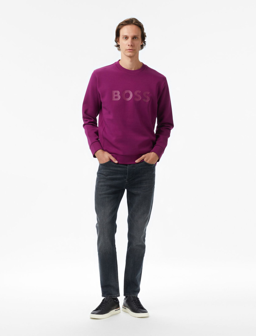 Boss Salbo Erkek Mor Sweatshirt Boss Salbo Erkek Mor Sweatshirt