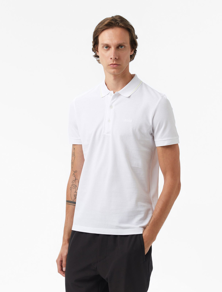 Boss Paule Erkek Beyaz Polo Boss Paule Erkek Beyaz Polo