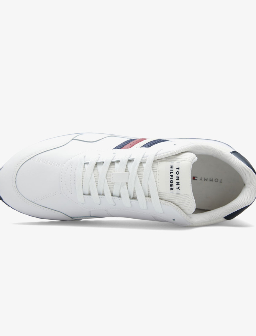 Tommy Hilfiger New Runner Eva Leather Erkek Beyaz Sneaker