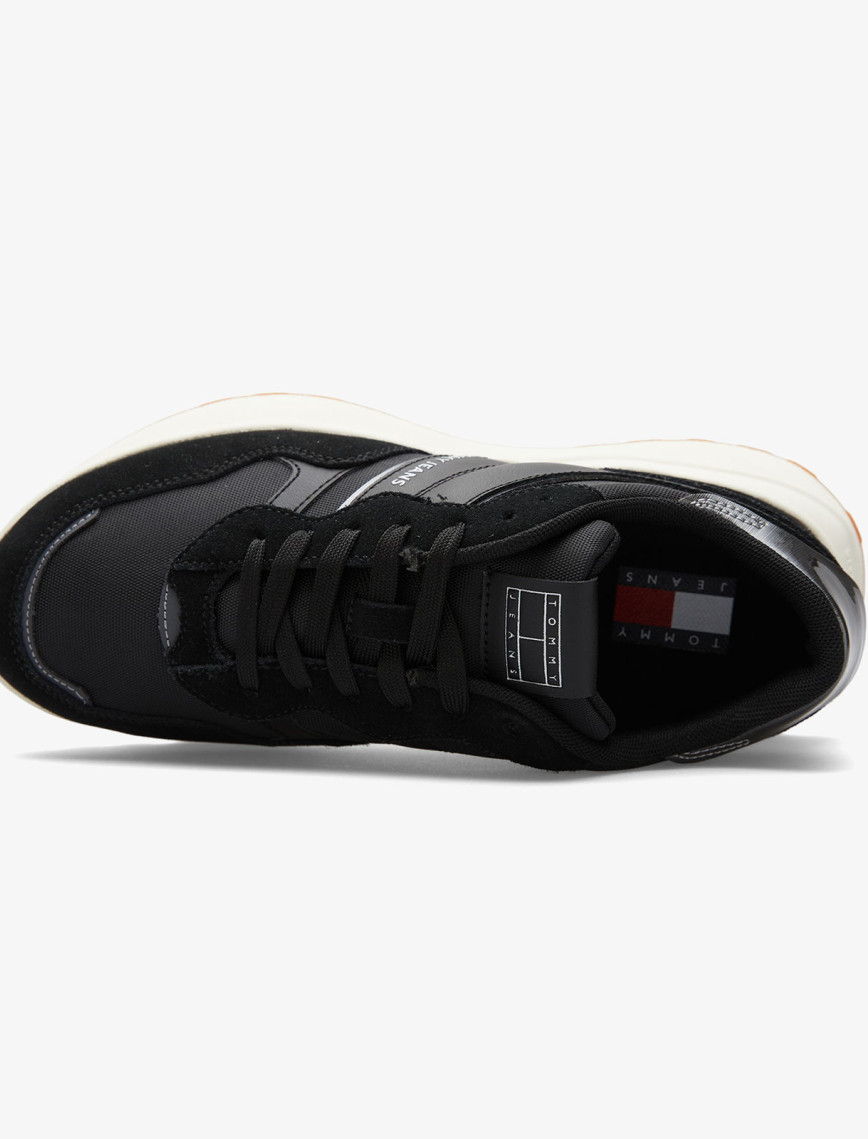 Tommy Jeans Cleated Runner Kadın Siyah Sneaker