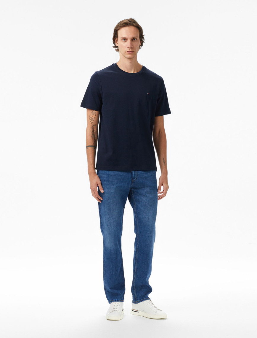 Tommy Hilfiger Light Interlock Erkek Mavi T-Shirt Tommy Hilfiger Light Interlock Erkek Mavi T-Shirt