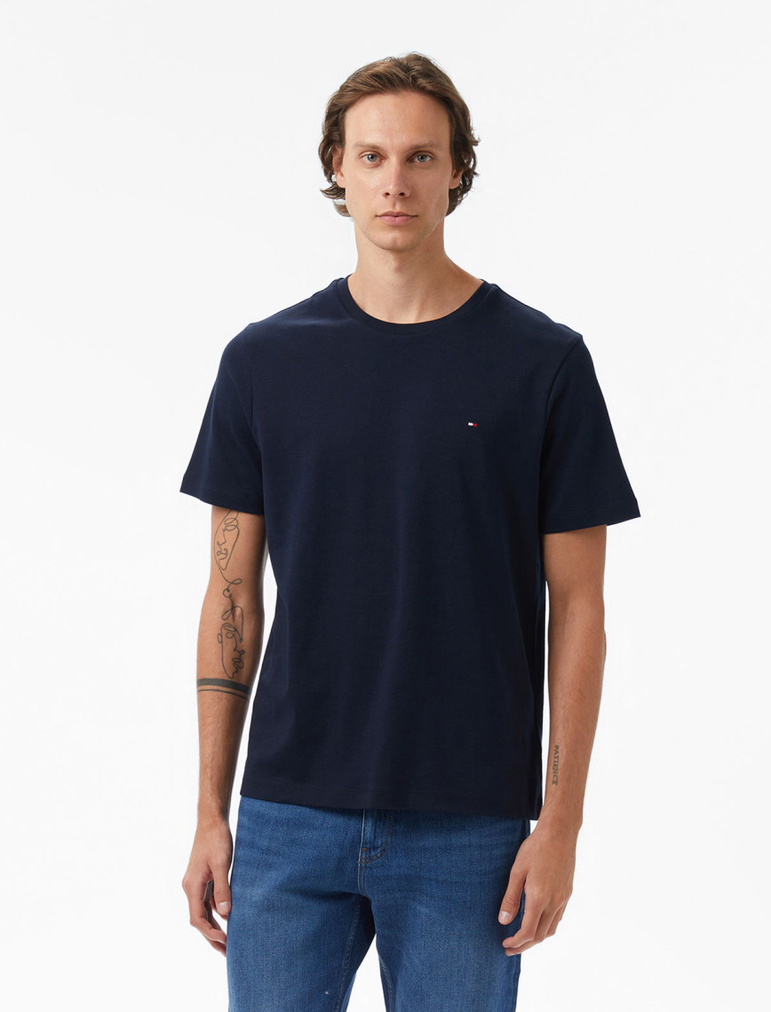 Tommy Hilfiger Light Interlock Erkek Mavi T-Shirt Tommy Hilfiger Light Interlock Erkek Mavi T-Shirt
