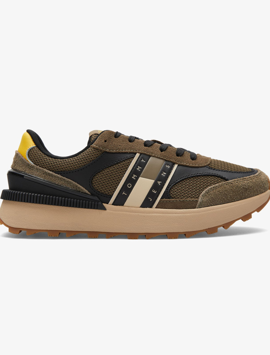 Tommy Jeans Technical Runner Essential Erkek Haki Sneaker Tommy Jeans Technical Runner Essential Erkek Haki Sneaker