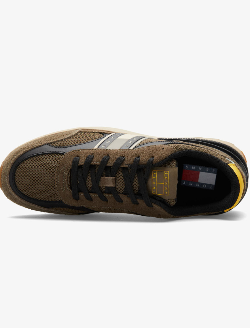 Tommy Jeans Technical Runner Essential Erkek Haki Sneaker Tommy Jeans Technical Runner Essential Erkek Haki Sneaker