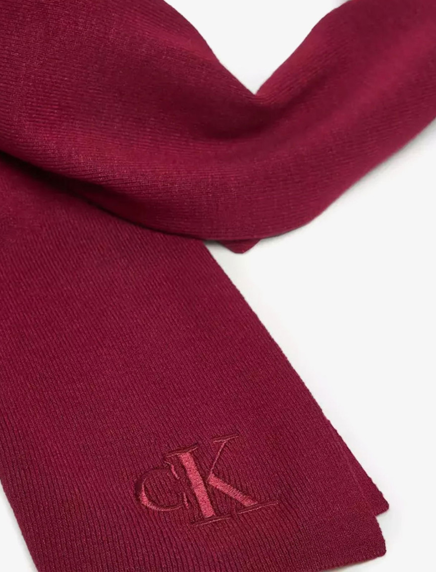 Calvin Klein Fine Rib Erkek Kırmızı Atkı Calvin Klein Fine Rib Erkek Kırmızı Atkı